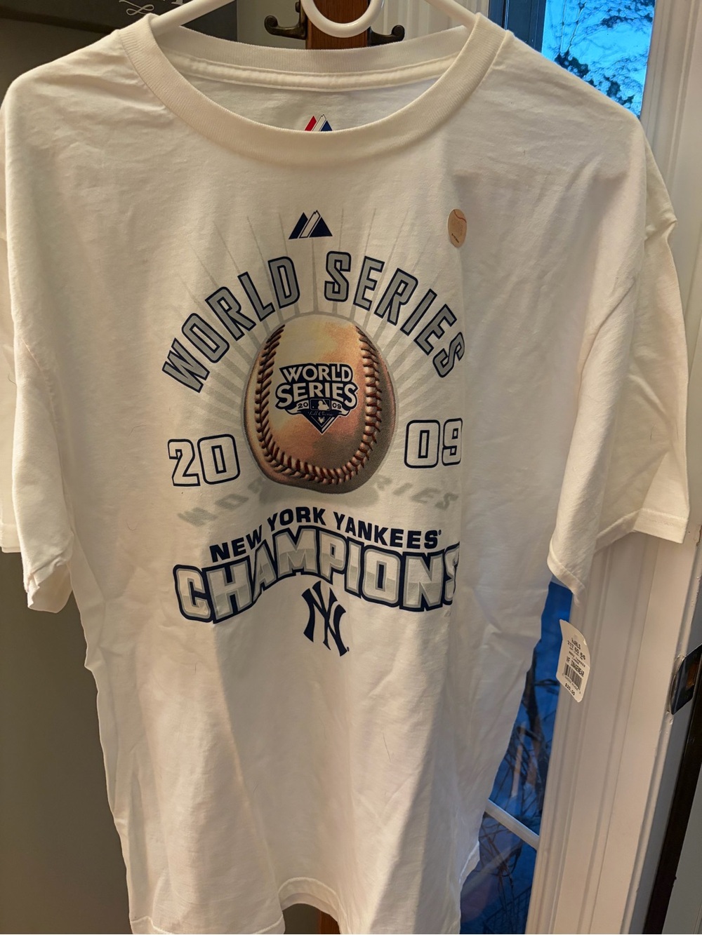 New York Yankees Majestic 2009 T-shirt - White - Large World Series Champions